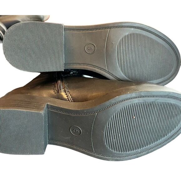 Universal Threads Black Calf High Black Booties Size 5 NWOT - Picture 3 of 4